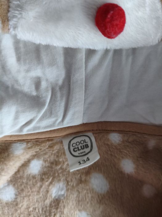 Piżama jednoczęściowa z kapturem, beżowa