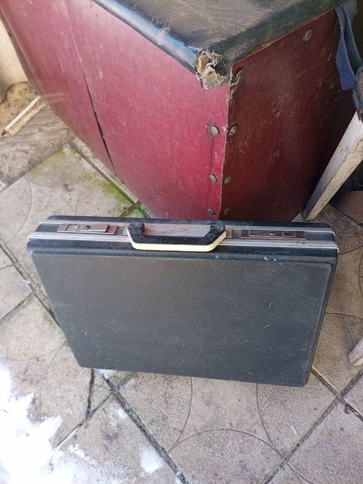 ретро винтажный кожанный чемодан дипломат кейс советские ссср рогань