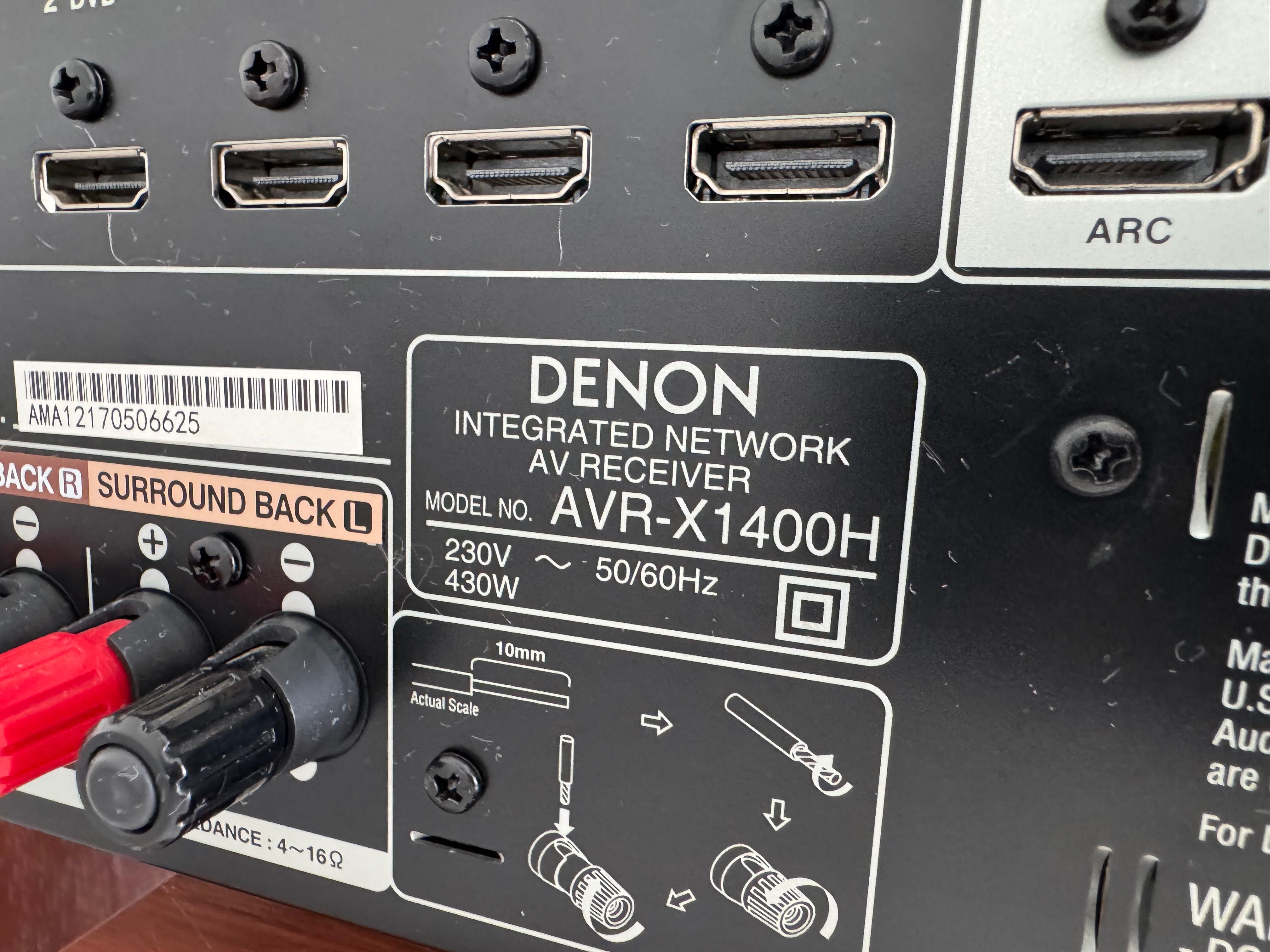 Kino domowe; amplituner DENON AVR-X1400H; głośniki wilson MoviX 5.0