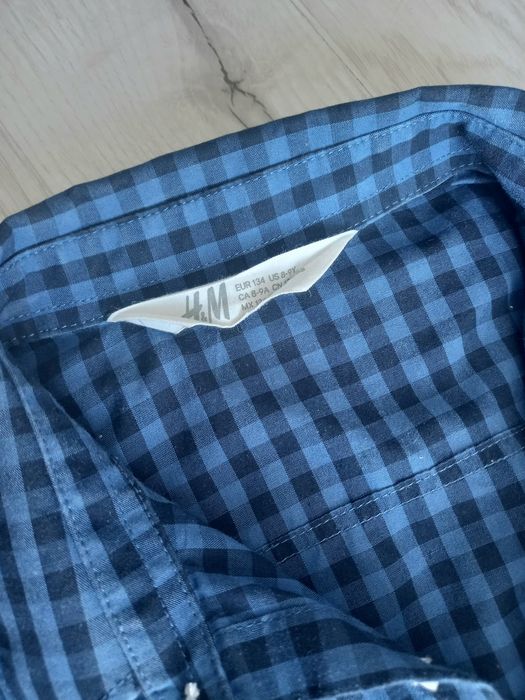 Granatowa koszula chłopięca H&M 134/140