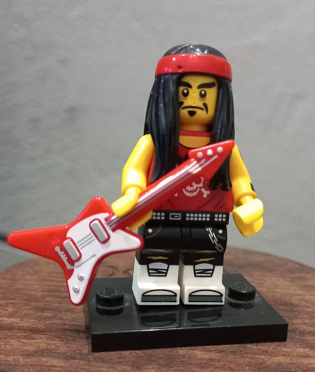 LEGO Minifigures Gitarzysta, Rockowiec !!UNIKAT!! Minifigurka