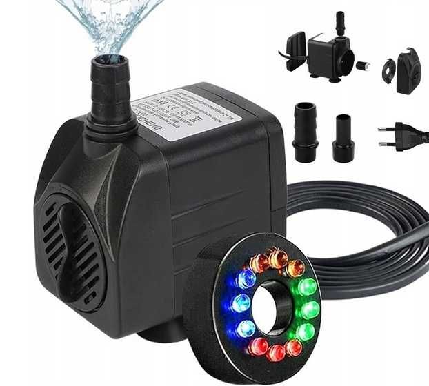 Pompa do stawu akwarium  12LED 10W 600L/H