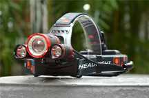 Lanterna Recarregável de 15.000 Lumens para Cabeça ou Capacete