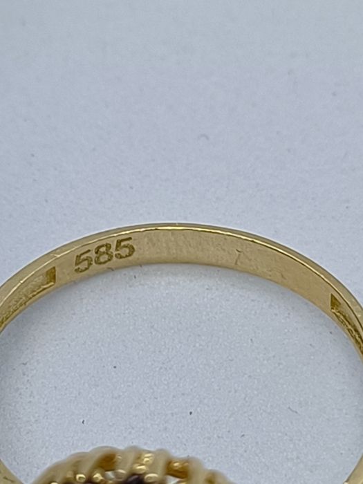 Piękny pierścionek ze złota, złoto pr 585