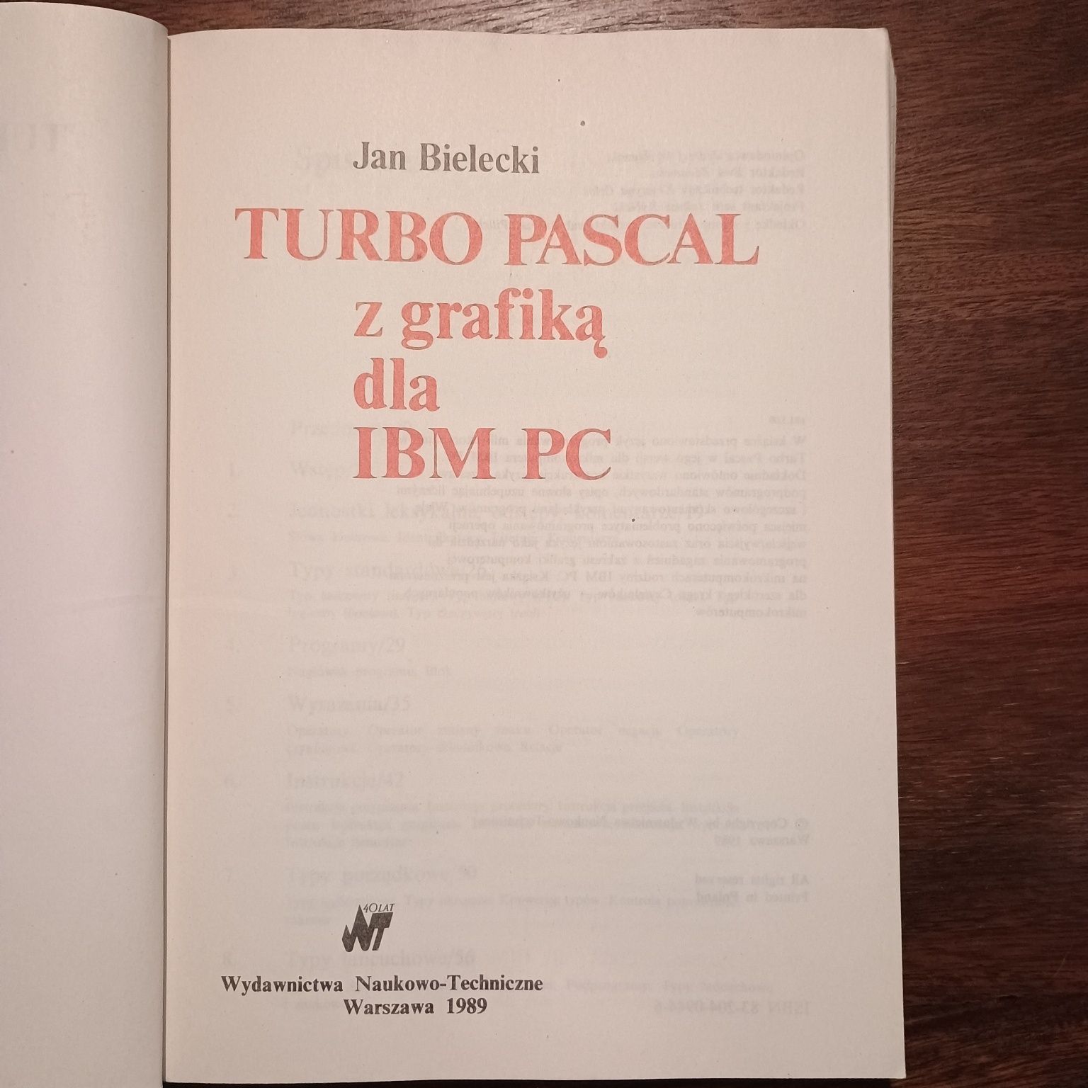 Turbo Pascal z grafiką dla IBM PC Jan Bielecki