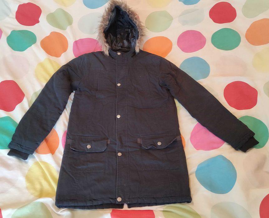 Kurtka młodzieżowa męska pepperts! czarna parka zimowa