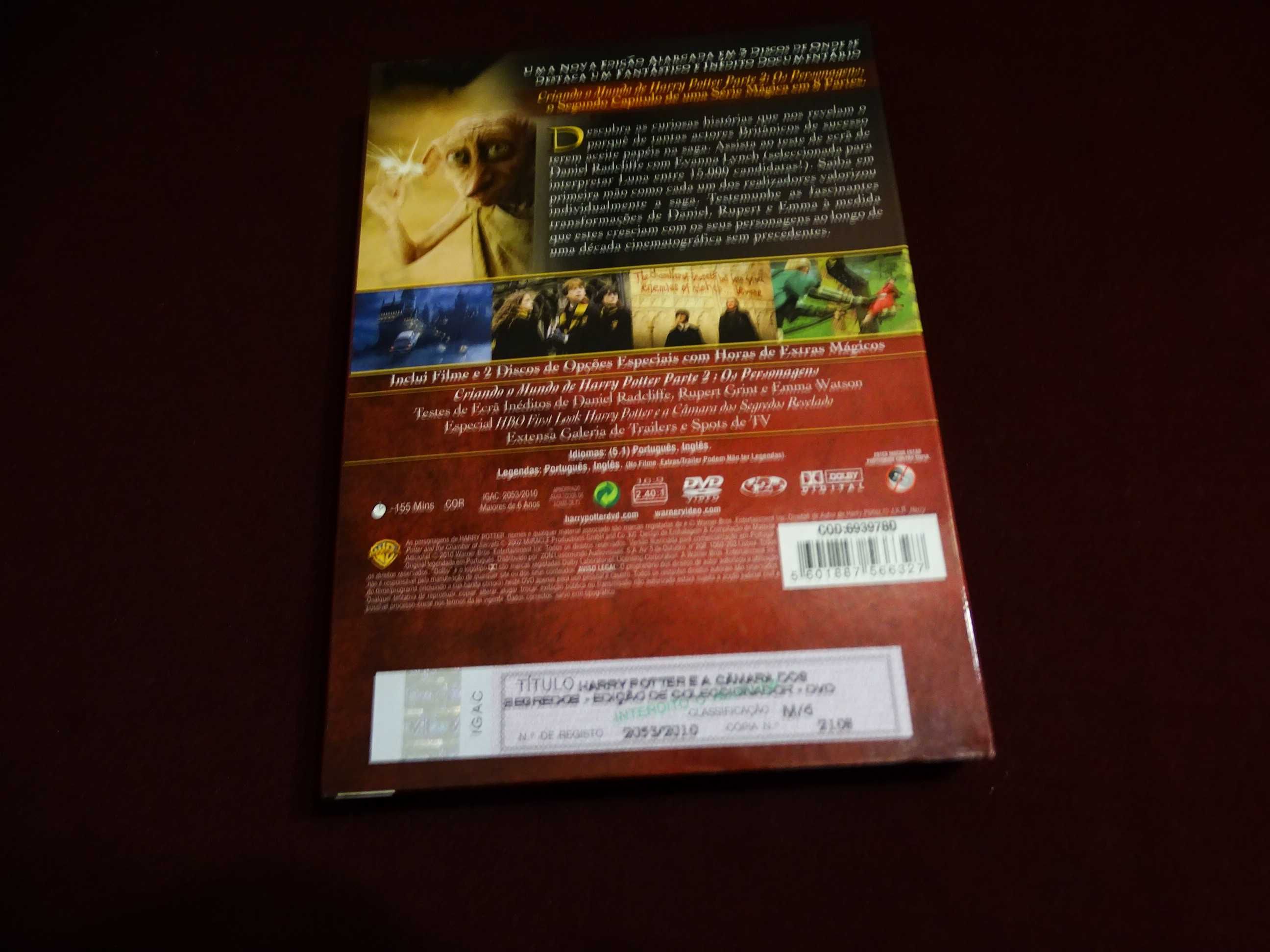 DVD-Harry Potter e a camara dos segredos-Edição 3 discos