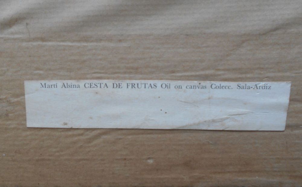Quadro Cesto de Fruta do pintor catalão Ramón Martí i Alsina (reprod.)