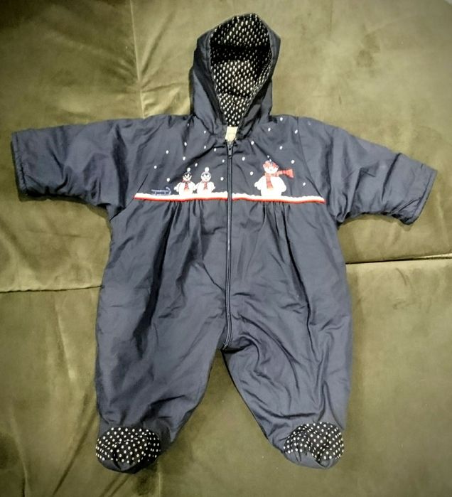Kombinezon zimowy Rozmiar 68 granatowy, ubrania, ubranka TANIO