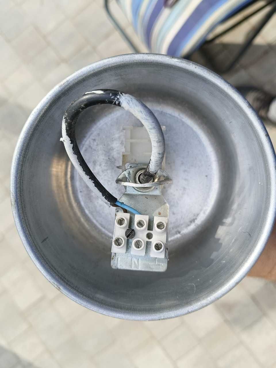 Lampa sufitowa, loftowa. Kolor stalowy