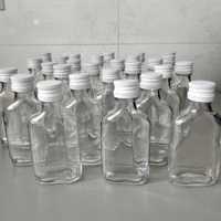 Butelki 100 ml małe, setki 50 szt. plus zakrętki