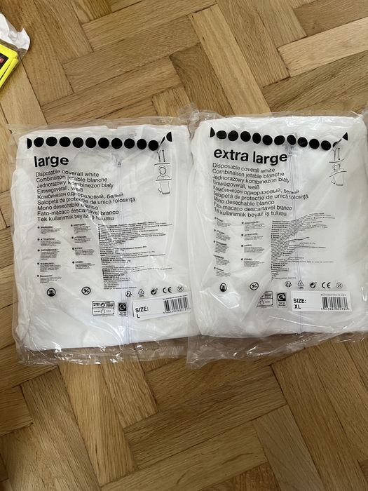 Kombinezon ochronny jednorazowy bialy 10 szt
