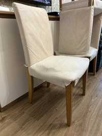 Krzesła krzesło ikea HENRIKSDAL 4 sztuki pokrowce uzywane
