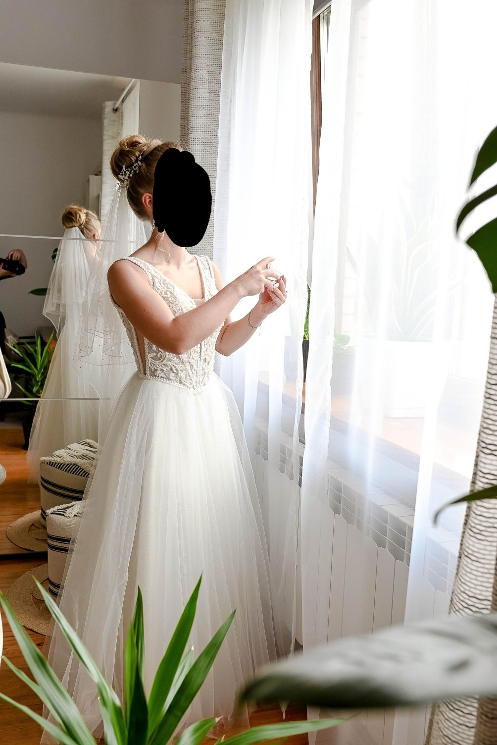 Przepiękna suknia ślubna rozmiar XS/S, 158cm + 7cm obcas