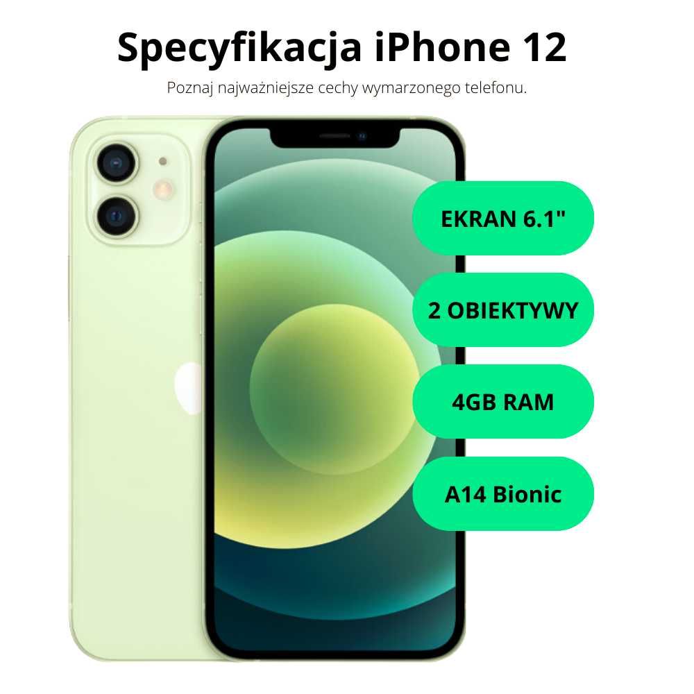 Ostatnia Sztuka ! iPhone 12 64GB Blue GWARANCA 24MSC / RATY 0%