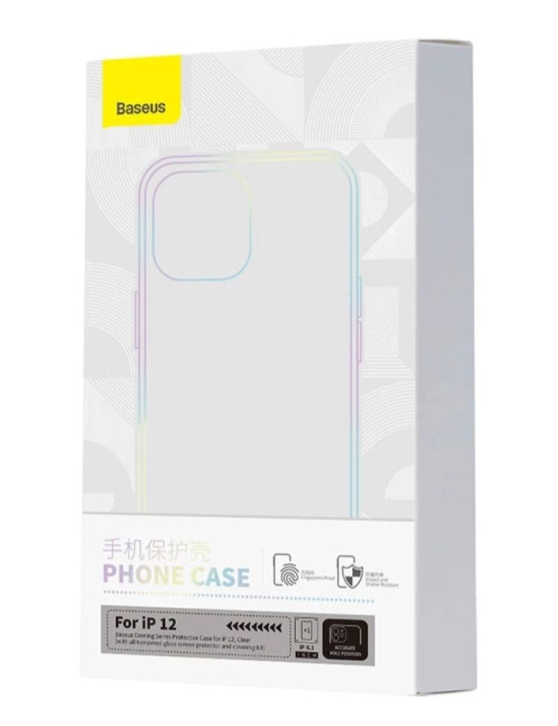 Панель + скло Baseus Corning для Apple iPhone 12 Transparent (P60