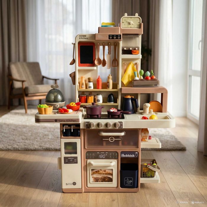 ℹ️Кухня для дівчинки хлопчика 93см звук готування світло вода витяжка
