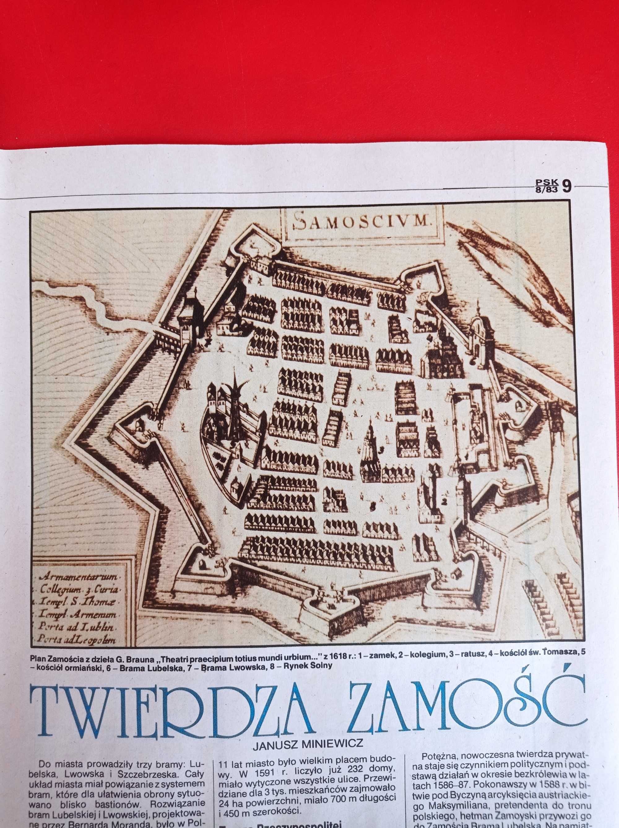 Poznaj swój kraj, nr 8/1983, Wilanów, Zamość
