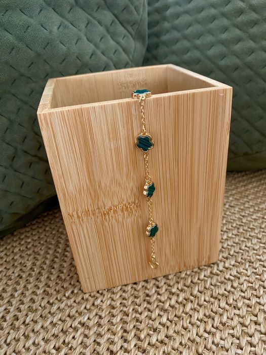 Pulseira Vintage Dourada e verde