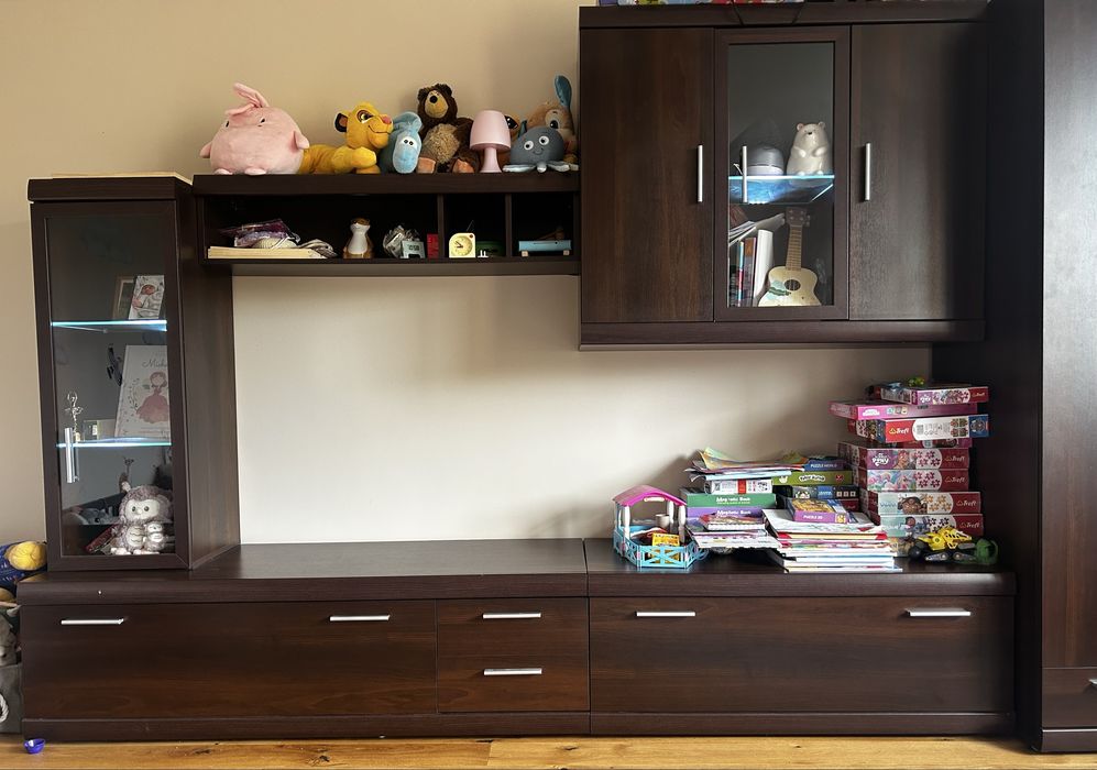 Meblościanka ciemny brąz