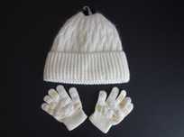 Conjunto gorro e luvas inverno menina 5-8 anos Novo