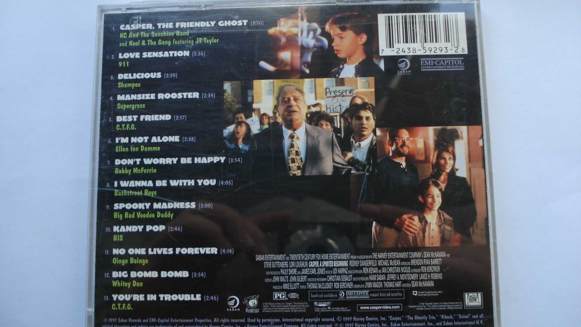 Płyta CD - Duszek Casper (Kacper) soundtrack - muzyka z filmu