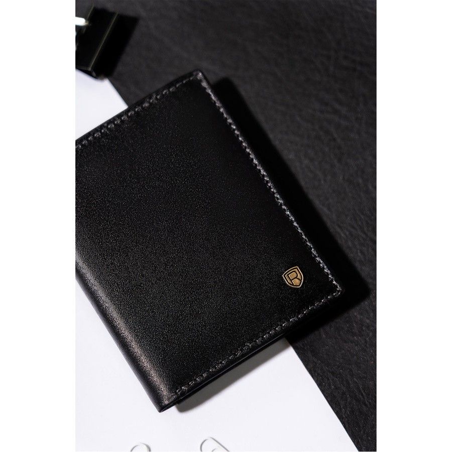 skórzane, eleganckie etui na dokumenty w czarnym kolorze - rovicky