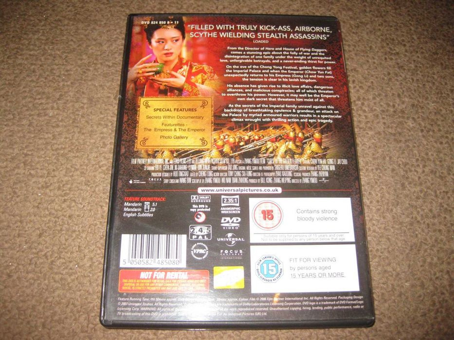 DVD "A Maldição da Flor Dourada" de Zhang Yimou