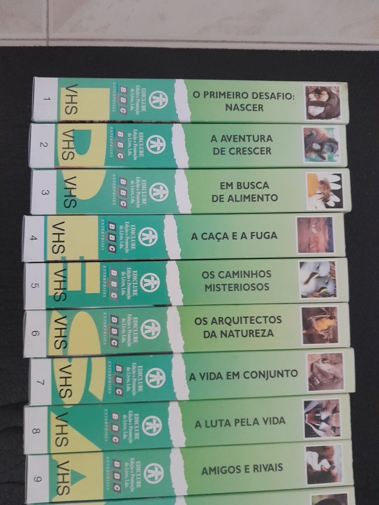 Cassetes vhs desafios da vida