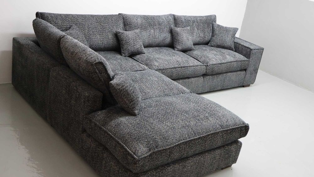 THY Narożnik poduszki oparciowe grafitowy kolor nowoczesna kanapa rogó