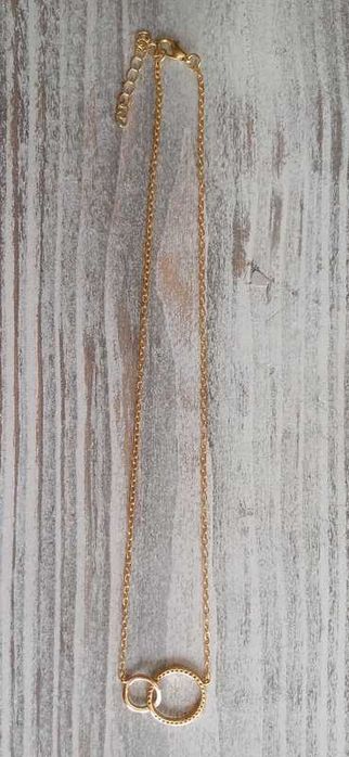 Nowy wisiorek w kolorze złotym z kołami, celebrytka