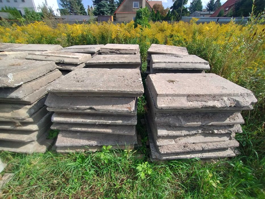 Płyty betonowe zbrojone z rozbiórki, z demontażu