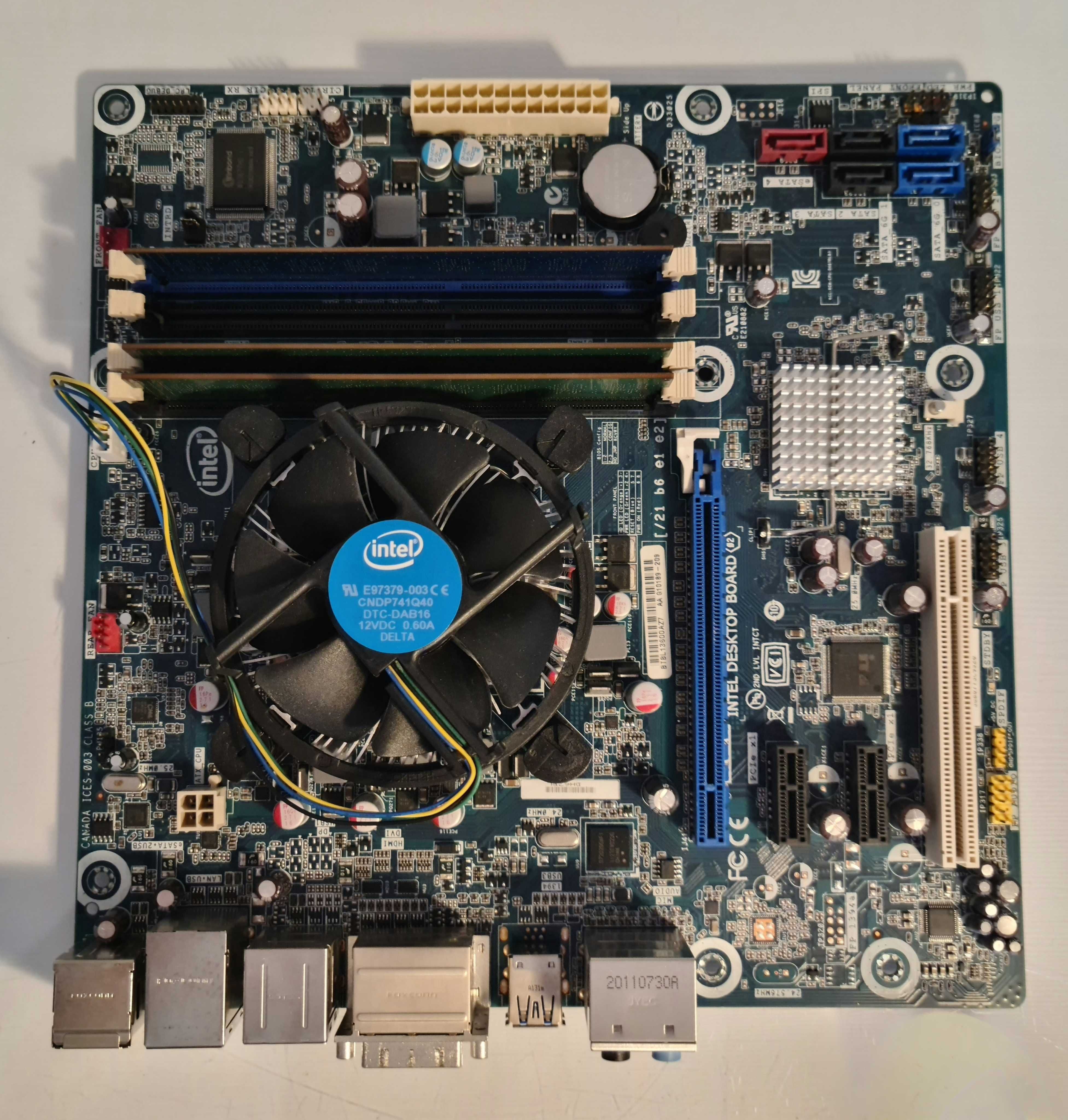 Płyta główna INTEL DH67BL 1155 LGA + CPU Intel Core i3 2100 + 6GB DDR3