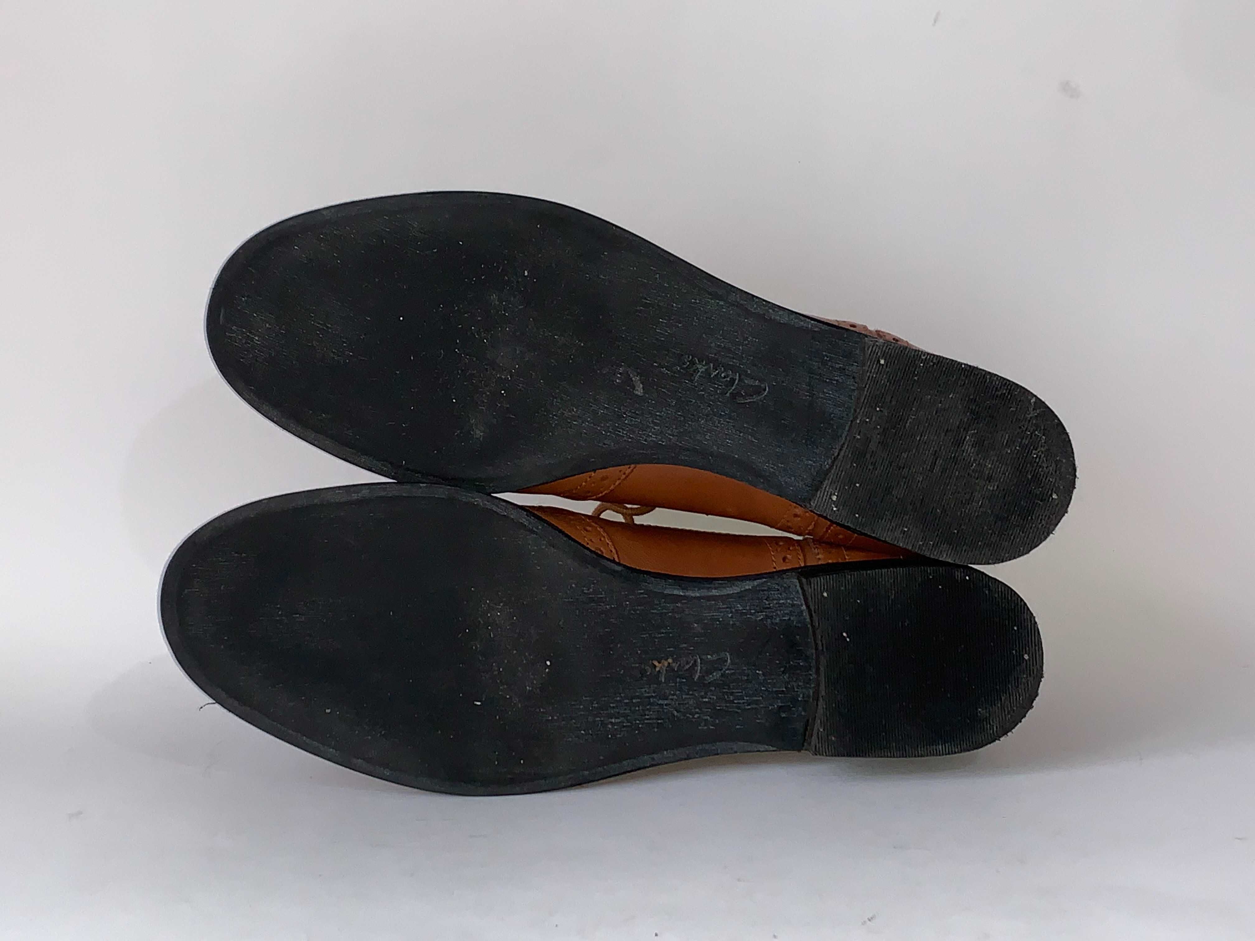 Туфлі броги шкіряні Сlarks 39  (25,5 см) напівчеревики Як нові!