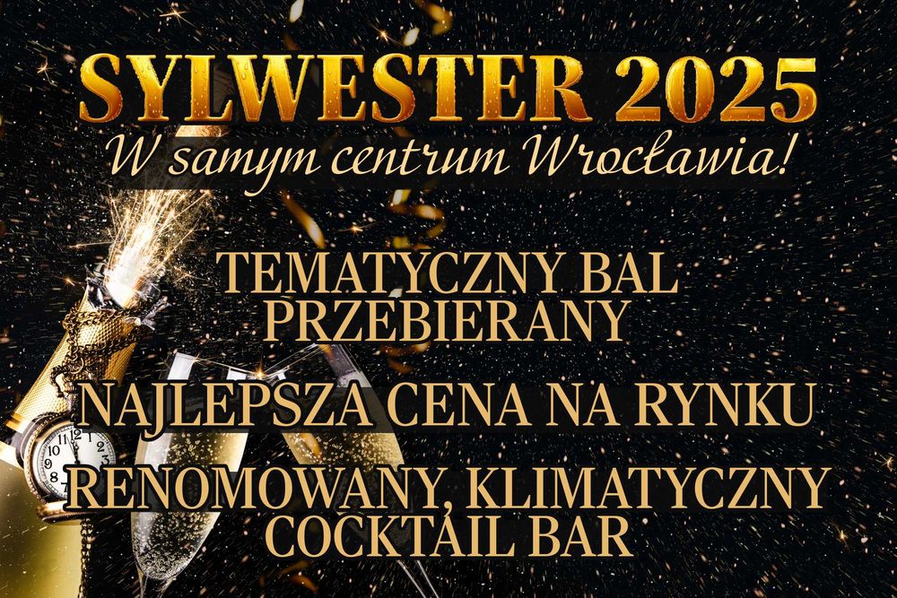 Impreza Sylwestrowa 2025 w centrum Wrocławia! Klimatyczny bar Salvador