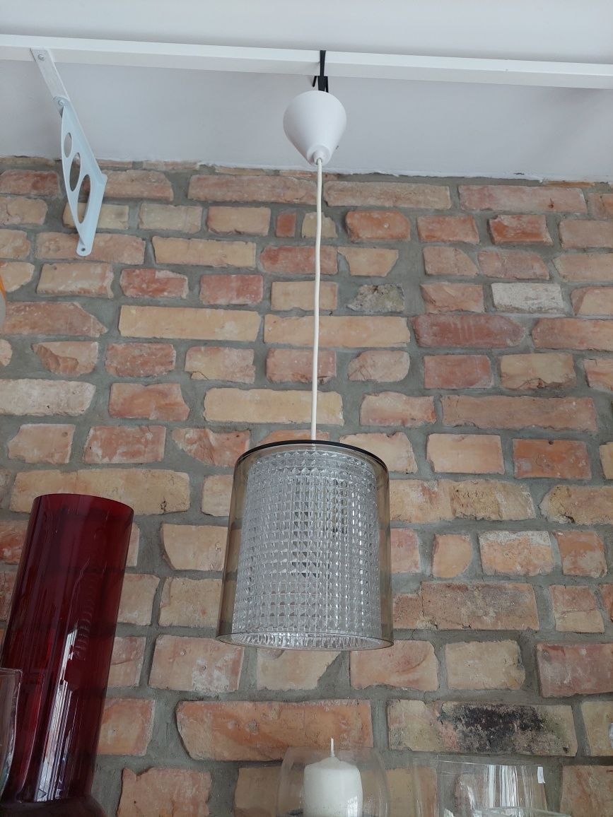 Lampa wisząca szklana Vintge Design lat 70