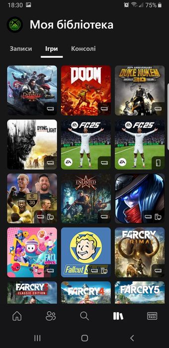 Ігри Xbox one та serias x/s