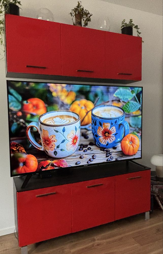 Piekny zestaw- Komoda i szafka BRW reset - Black Red White. Okazja!