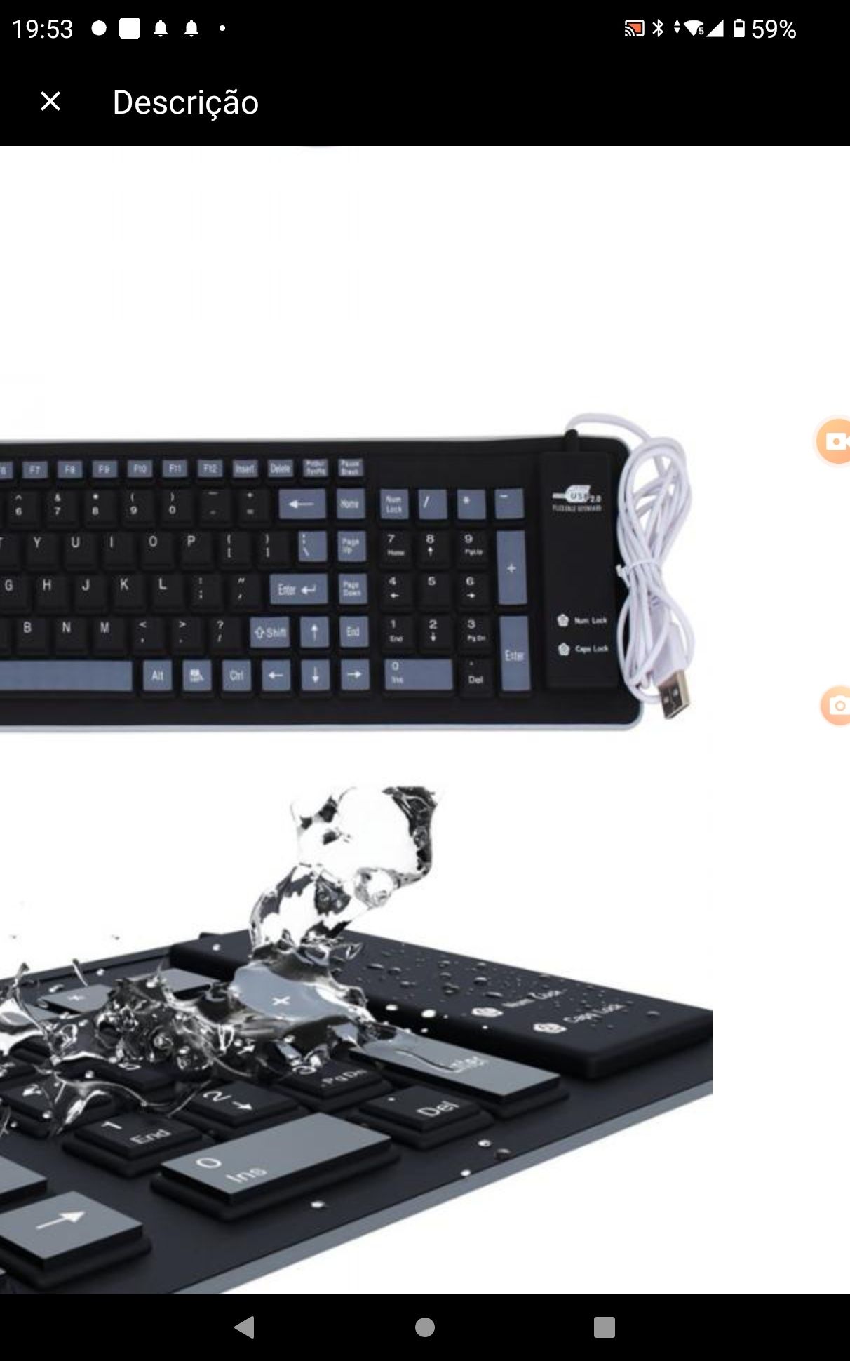 TECLADO mecânico em silicone.