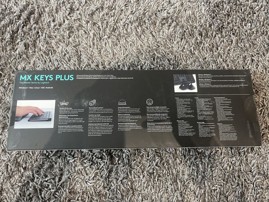 Klawiatura Logitech MX Keys Plus z palm rest