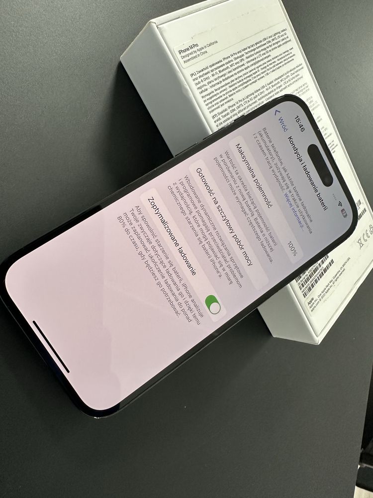 Iphone 14 pro 256 Czarny bateria oryginalna 100%