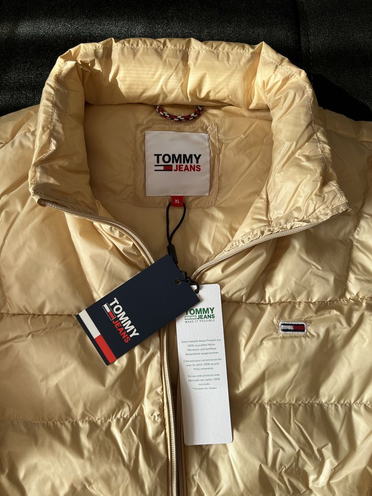 Tommy Hilfiger beżowa męska puchowa r.XL nowa z metkami