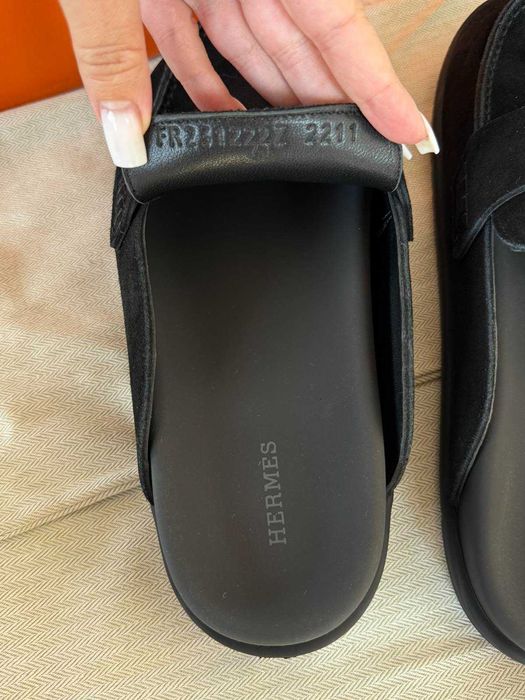 Мюли Hermes | шлепанцы hermes | клоги єрмес гермес