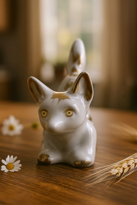 Figurka porcelanowa lisek  lis Połonne  Vintage kolekcjonerski