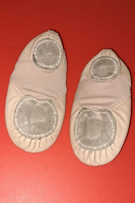 Calçado Ballet Meia-ponta em Couro Sola dividida -tam. 26(16cm)