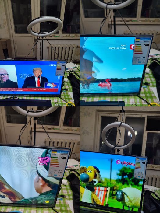 Телевизор ROMSAT 24" (Т2). Официальная гарантия 3 года. Антенна в пода