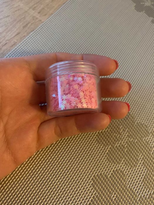 Ozdoby do paznokci DIY słoiczek różowe