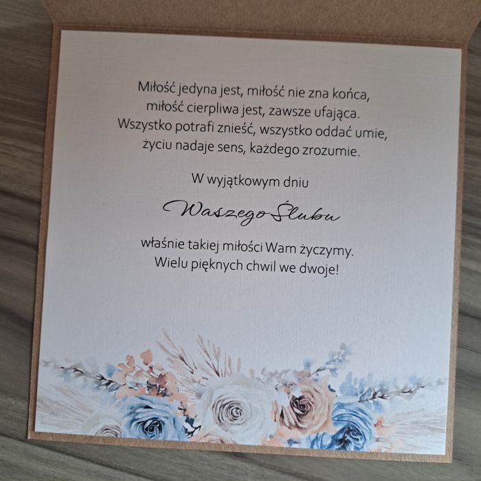 Personalizowana kartka ślubna w pudełeczku