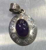 Pendentes em prata e Ametista