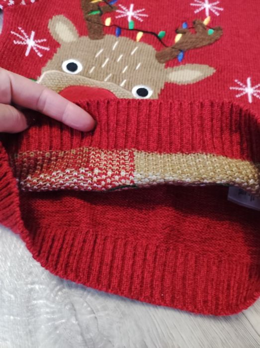 Новий новорічний светр світи теплий червоний олень унісекс f&f